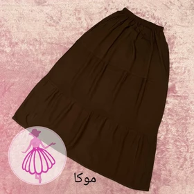 دامن نخی طبقه‌ای پالت رنگای پاییزی در رنگبندی