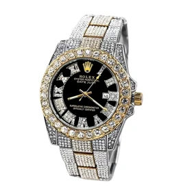 ساعت مچی زنانه رولکس فول نگین تقویم دار