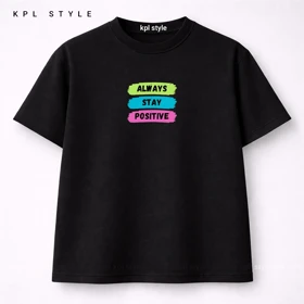 تیشرت باکسی طرح تایپوگرافی 100٪ پنبه | کد 1347