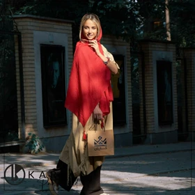 شال کتان راه راه 20338