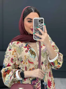 مانتو کوک دوزی گل‌دار
