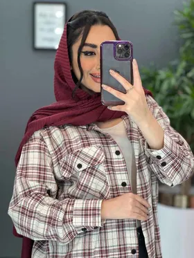مانتو چهارخونه دو جیب