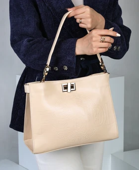 کیف زنانه مجلسی چرم فندی 153 AM