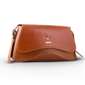 کیف دوشی زنانه چرم یلسان مدل آیریا کد 124-PRM