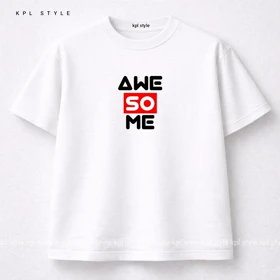 تیشرت باکسی 100٪ پنبه طرح تایپوگرافی | ضد حساسیت | کد 1430