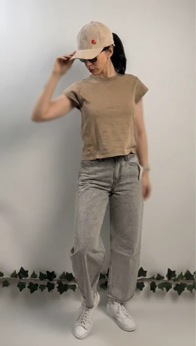 تیشرت زارا خاکی تیره