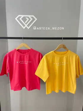 تیشرت کراپ(happiness)