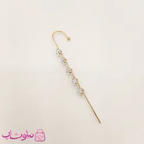 گوشواره زنانه کراس نگین‌دار