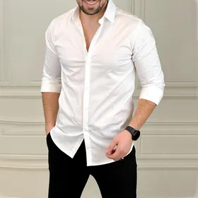 پیراهن ساده مردانه رنگ سفید