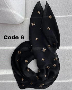 مینی اسکارف مشکی طلاکوب 4331