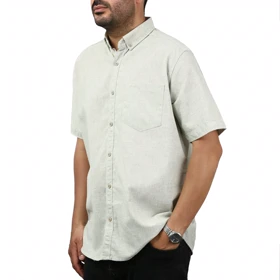 پیراهن آستین کوتاه لینن مردانه مدل 6215953