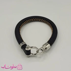 دستبند امگا رابر مشکی مردانه سایز لارج کیفیت مستر (طراحی جدید) کد 1350