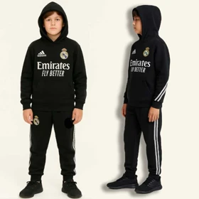 هودی شلوارپسرانه رئال مادرید مشکی دمپا کش