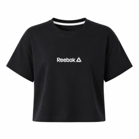 کراپ آستین کوتاه طرح Reebok (مشکی)