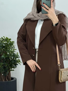 مانتو کتی بلند دکمه دار تیلان