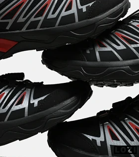 کفش کتانی مردانه و زنانه مشکی طوسی قرمز سالومون Salomon X ULTRA
