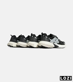کفش کتانی مردانه و زنانه مشکی طوسی کرم Nike cushlon مدل 6821