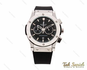ساعت مچی هابلوت مردانه سه موتوره سیلور مشکی Hublot-3118-G