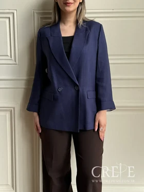 کت لینن آستین پاکتی