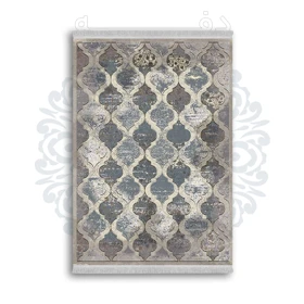 *جدید* فرشینه از جنس پارچه شانل مخمل ترک طرح فانتزی برند دفه کد 1424