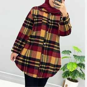 شکت زنانه چهارخونه پاییزی