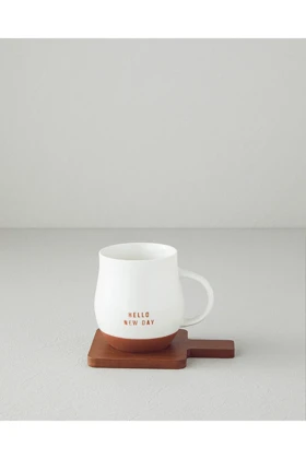 ماگ English Home مدل Hello New Day New Bone China - قهوه‌ای