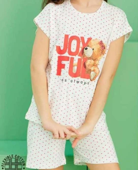 تیشرت و شورتک دخترانه سکسن کد 15037_K