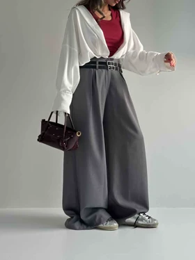 شلوار گاباردین کمردوبل