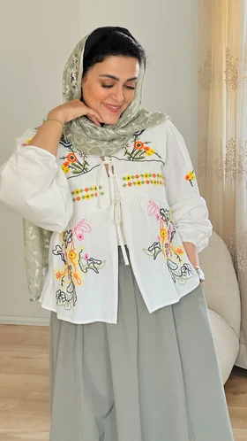 شومیز گلدوزی