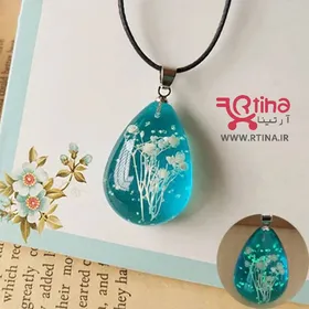 گردنبند گل خشک طبیعی مدل بلک لایت