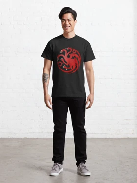 تیشرت house of the dragon طرح Red Dragon Classic T-Shirt