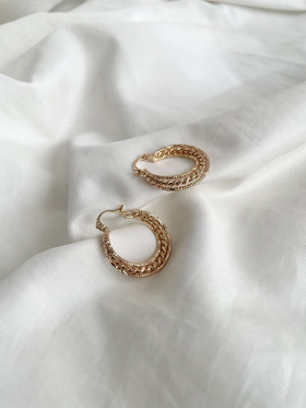 گوشواره حلقه‌ای طرح طلا