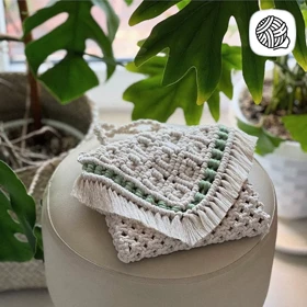 کیف زنانه مکرومه بافی مدل ستایش