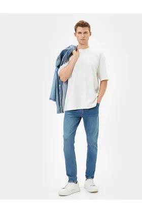 شلوار جین Skinny Fit - Michael Jean 4SAM40019ND