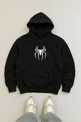 هودی مشکی طرح مرد عنکبوتی
