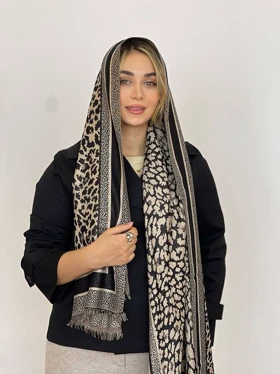 شال پاییزه پلنگی