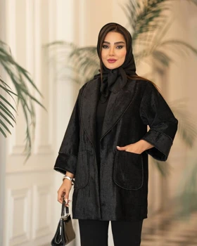 کت مخمل مروارید دوزی مزونی