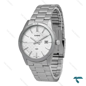 ساعت کاسیو مردانه MTP-VD03d-7a اورجینال نقره ای صفحه سفید Casio-7416-G