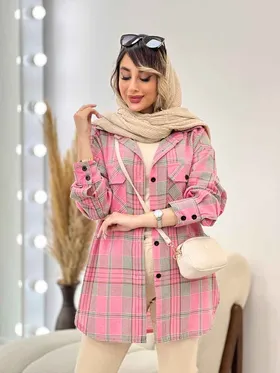 مانتو چهارخونه دو جیب شمیم