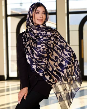 شال ابریشم میله ای 20264 BURBERRY