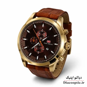 ساعت مچی مردانه اورجینال موتور ژاپنی برند مینی فوکوس سه موتور مدل Mf0082G.02 بند چرم