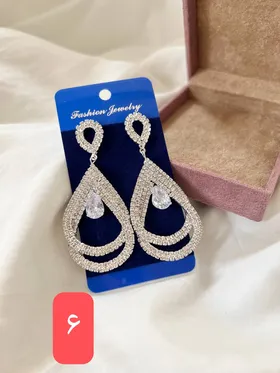 گوشواره مجلسی فول نگین