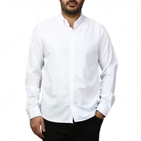پیراهن آستین بلند لینن مردانه مدل 610599