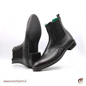 بوت چرم مردانه بغل کش mrc30088