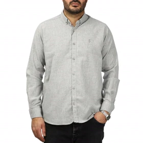 پیراهن آستین بلند لینن مردانه مدل 610598