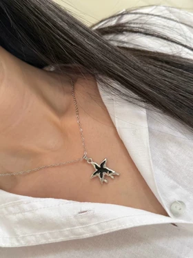 گردنبند ماه و ستاره ذوب شده