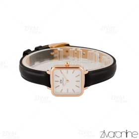 ساعت دنیل ولینگتون زنانه مربعی بند چرمی صفحه سفید 104801