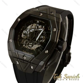 ساعت هابلوت کهکشانی مردانه مستطیلی فول مشکی Hublot-5368-G