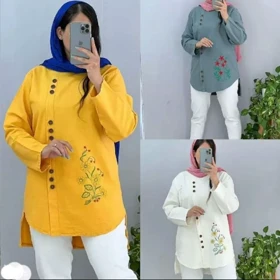 شومیز الیاف گلی