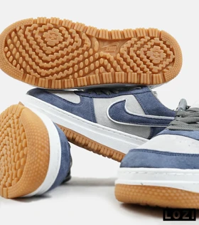 کفش کتانی مردانه و زنانه طوسی آبی NIKE AIR FORCE